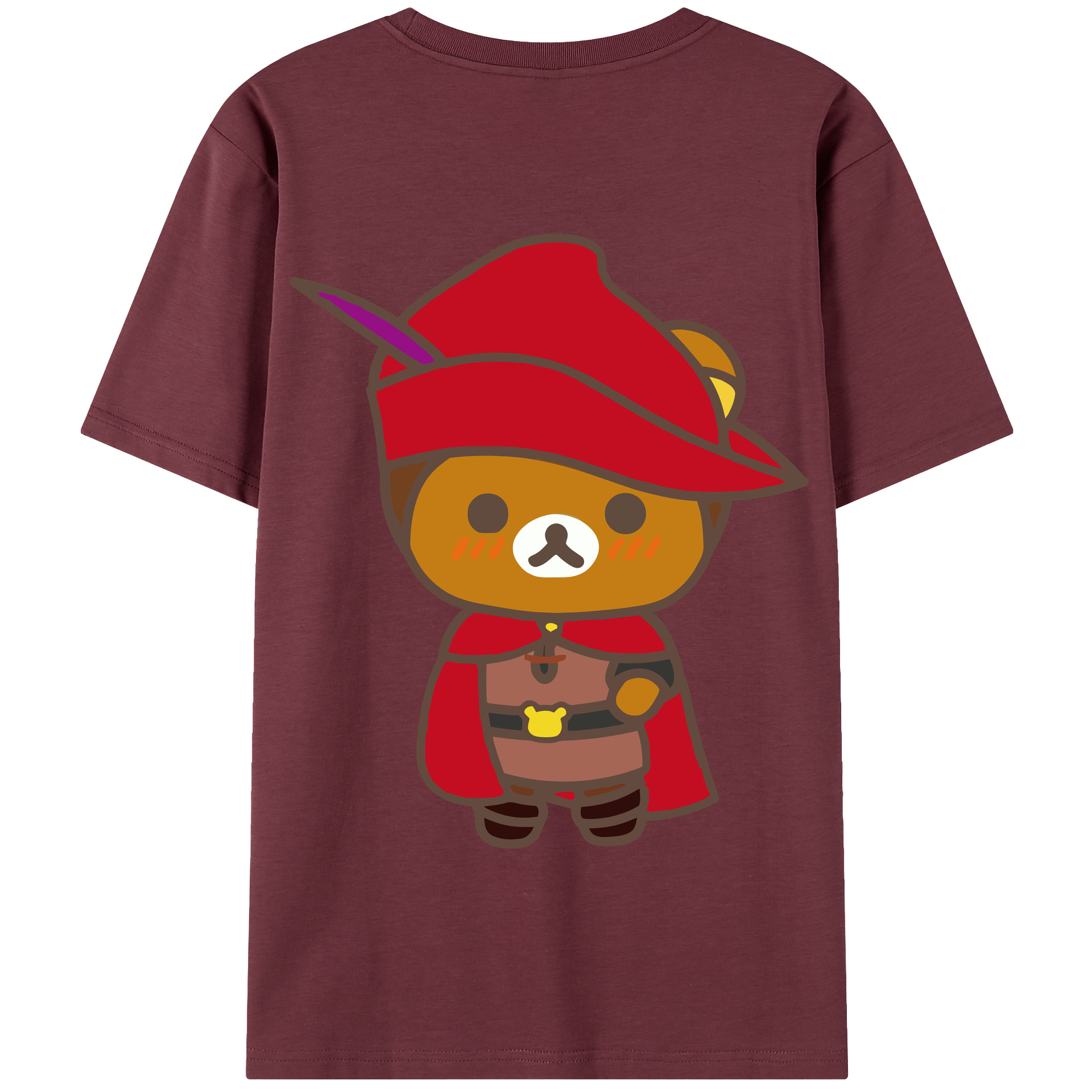 （画像用） リラックマ リラックマ キイロイトリ Rilakkuma Korilakkuma Kiiroitori 綿100％半袖Tシャツ（背面プリント）